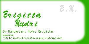 brigitta mudri business card